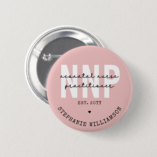 Custom NNP Neonatal Nurse Practitioner 2 Inch Round Button (Front & Back)