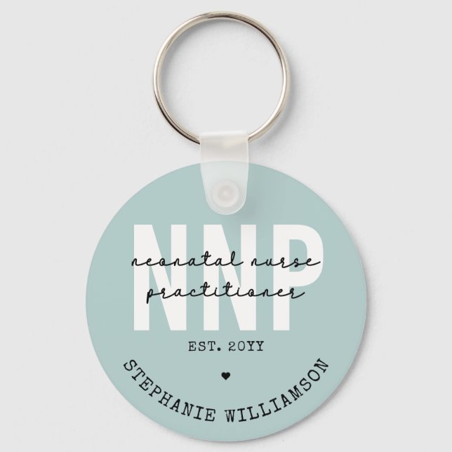 Custom NNP Neonatal Nurse Practitioner Keychain (Front)