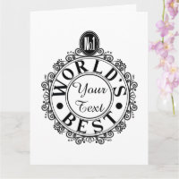 Custom No.1 Worlds Best . . (Your Text) Typography