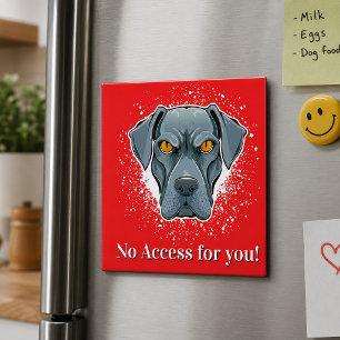 Custom No Access Dog Face Magnet