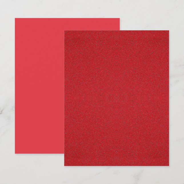 Custom Noise-Textured Tomato Red Invitations (Front/Back)