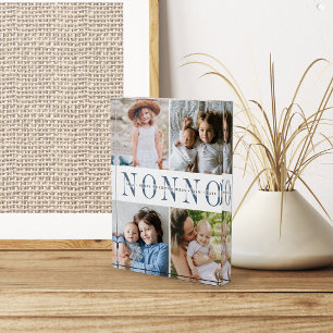 Custom Nonno Grandchildren Photo Block