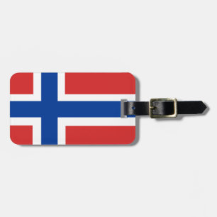 Custom Norwegian Flag (Norske Flagg) Luggage Tag