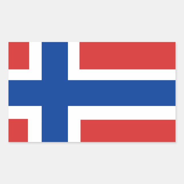 Custom Norwegian Flag (Norske Flagg) Sticker (Front)