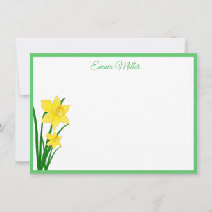 Custom Note Card-Daffodils Card