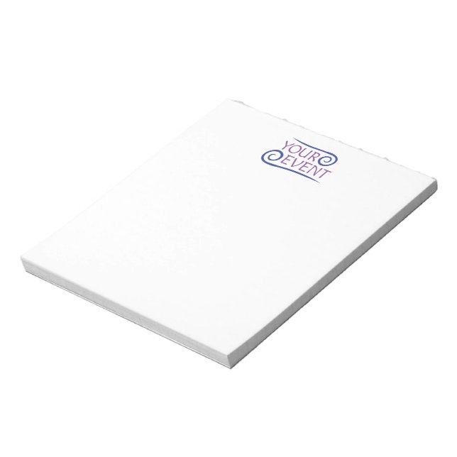 Custom Notepad Stationery Company Event Logo (Rotated)