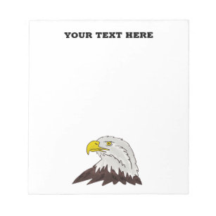 Custom notepad with Bald eagle wild life bird logo