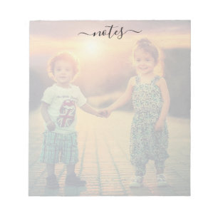 Custom Notes Trendy Family Photo Notepad 