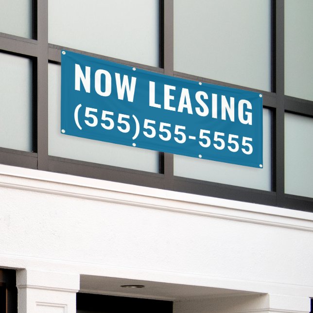 Custom Now Leasing Banner (Outside Building)