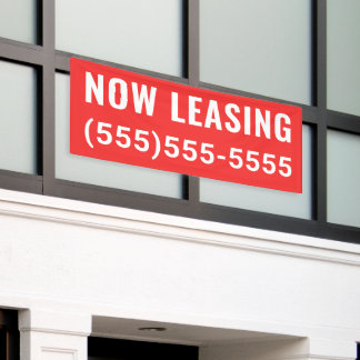 Custom Now Leasing Banner