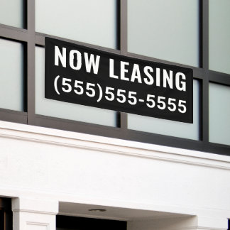 Custom Now Leasing Banner