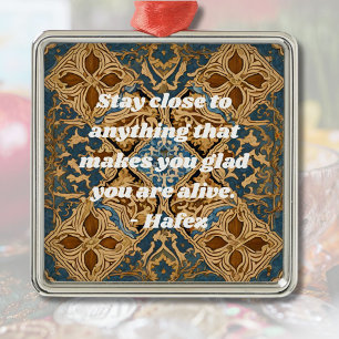 Custom Nowruz Iranian New Year Gift Khatam Art Metal Ornament