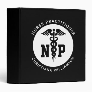 Custom NP Nurse Practitioner Graduation Caduceus Binder