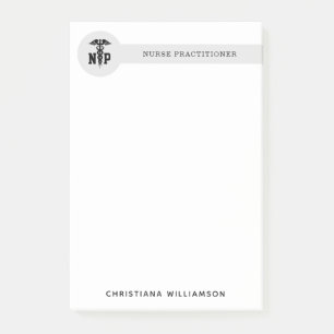 Custom NP Nurse Practitioner Graduation Caduceus Post-it Notes