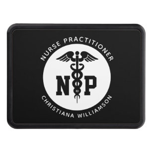 Custom NP Nurse Practitioner Graduation Caduceus Trailer Hitch Cover