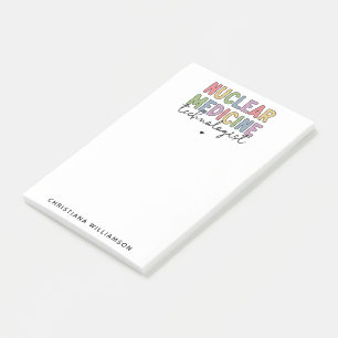 Custom Nuclear Medicine Technologist CNMT Gifts Post-it Notes
