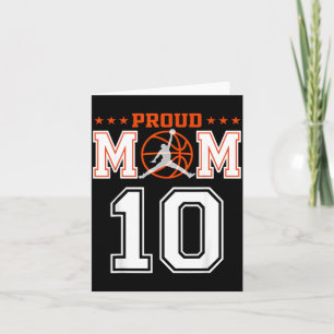 Custom Number 10 Proud Basball Mom Personalized Card