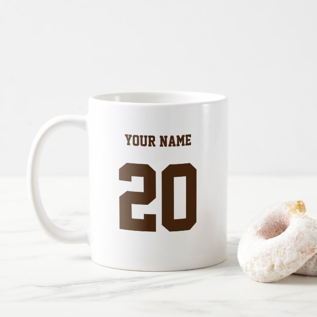 Custom Number and Name Coffee Mug (With Donut)