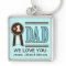 Custom Number One Dad's Father's Day Keychain