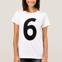 Custom Number Shirt, 6 Number