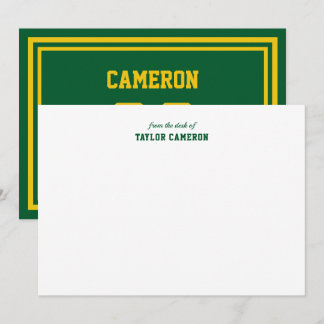 Custom Number Stripes Sporty Team Colours Card