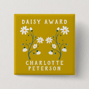 Custom Nurse Daisy Award 2 Inch Square Button