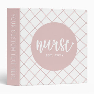 Custom Nurse Est Typography Nurse RN graduation Binder