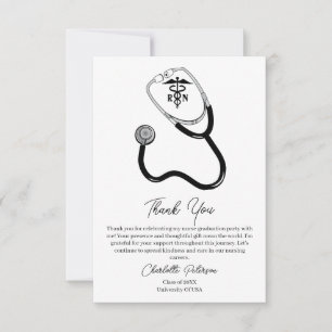 Custom Nurse Graduation Party Thank You Card