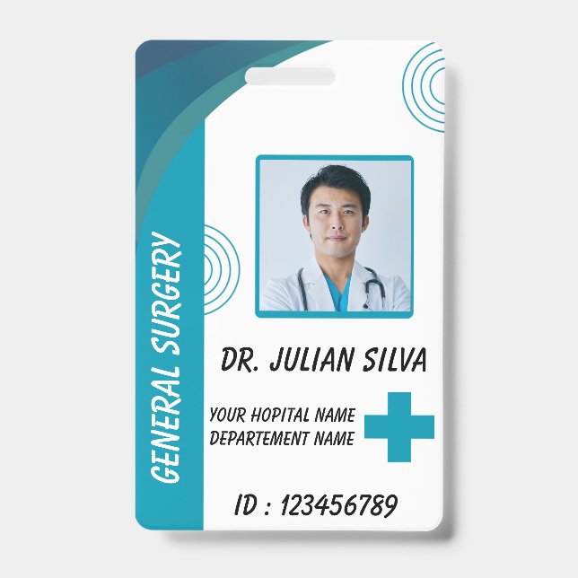 Custom Nurse ID Badge for Healthcare Employees (Front)