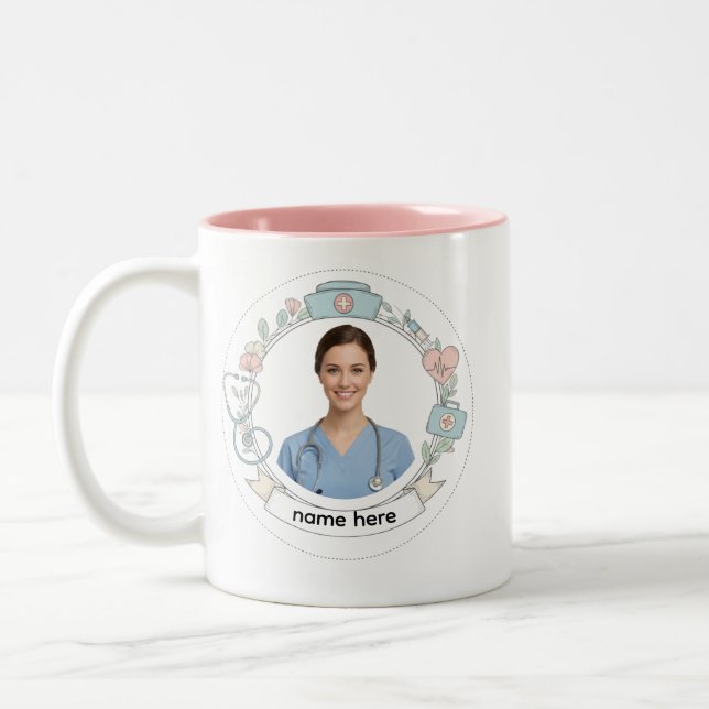 Custom Nurse Mug – Personalized Medical Gift (Left)