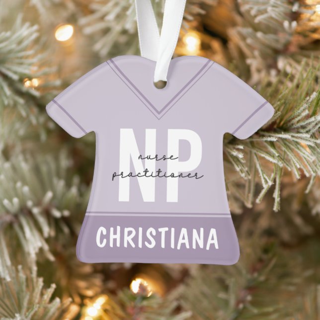 Custom Nurse Practitioner NP Graduation Gift Ornament (Tree)