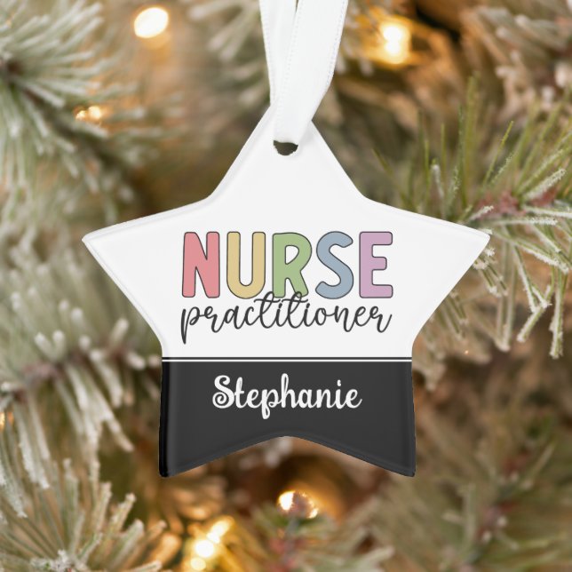 Custom Nurse Practitioner NP Nurse Graduation Ornament (Tree)