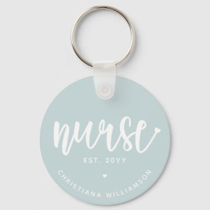 Custom Nurse RN Nursing School graduation Gift Keychain