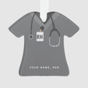 Custom Nurse ♥ Simple Scrubs Ornament