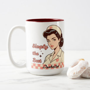 Custom Nurse Simply the Best Two-Tone Coffee Mug