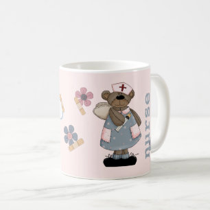 Custom Nurse's Name Teddy Bear Design Gift Mugs