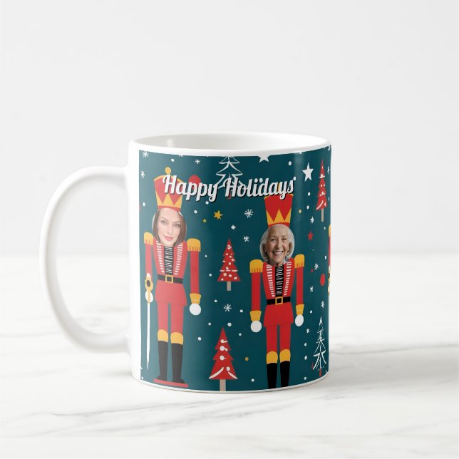custom nutcracker 5 face photo Mug coffee cup (Left)