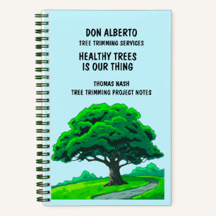 Custom Oak Tree Tree Trimming Service Notebook
