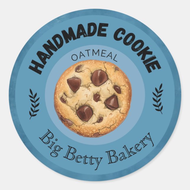 Custom Oatmeal Cookie Labels | Personalized (Front)