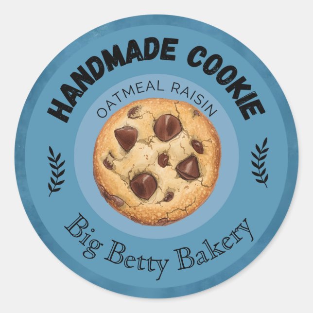 Custom Oatmeal Raisin Cookie Labels | Personalized (Front)