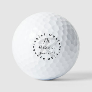 Custom Obgyn Obstetrician Gynecologist Monogram Golf Balls