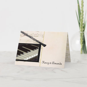 Custom oboe and piano design card