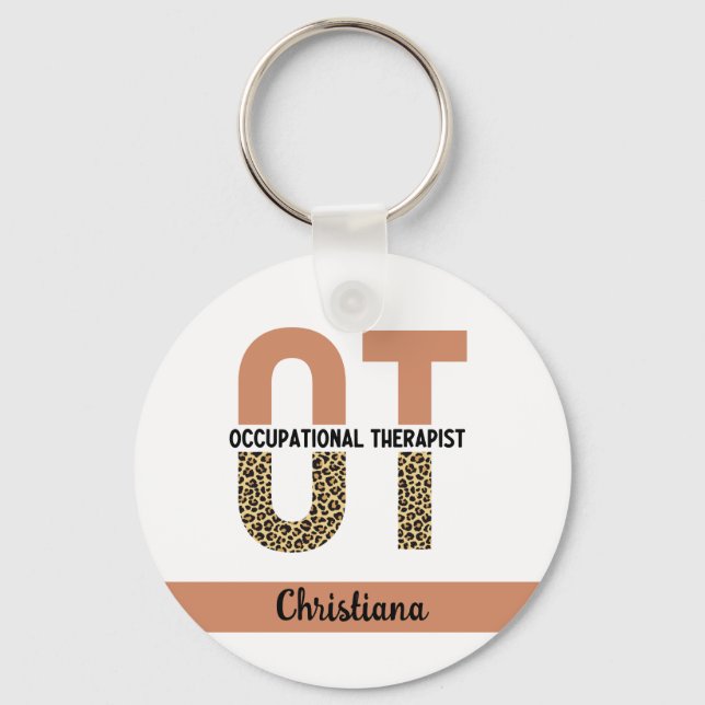 Custom Occupational Therapist OT Appreciation Gift Keychain (Front)
