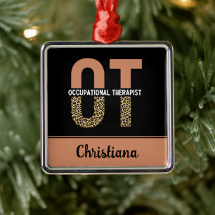 Custom Occupational Therapist OT Appreciation Gift Metal Ornament