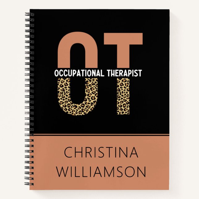 Custom Occupational Therapist OT Appreciation Gift Notebook (Front)