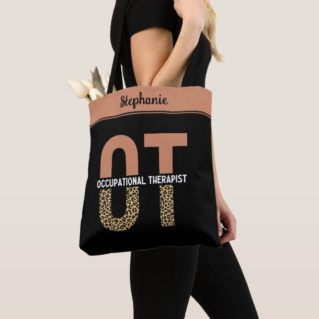 Custom Occupational Therapist OT Appreciation Gift Tote Bag (Close Up)