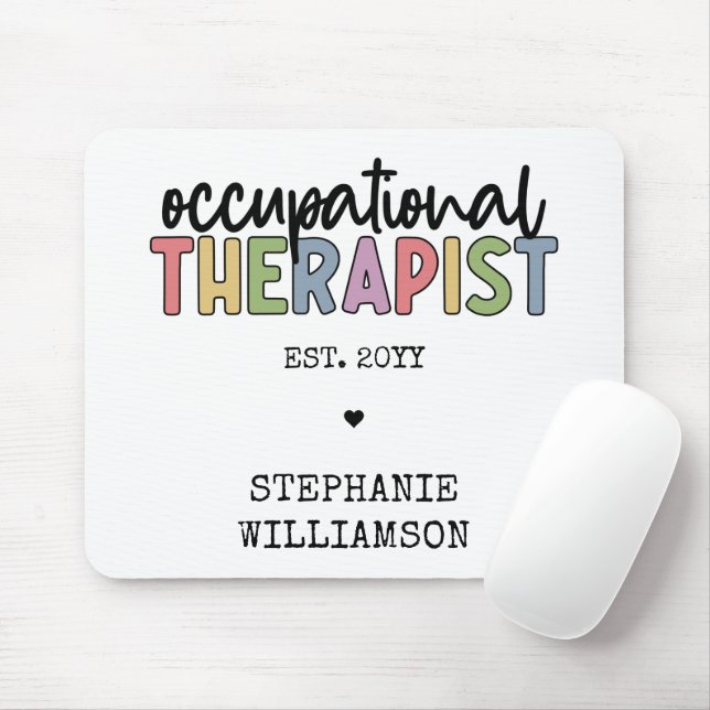 Custom Occupational Therapist OT Gifts Mouse Pad (With Mouse)