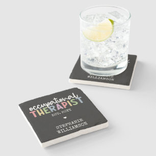 Custom Occupational Therapist OT Gifts Stone Coaster