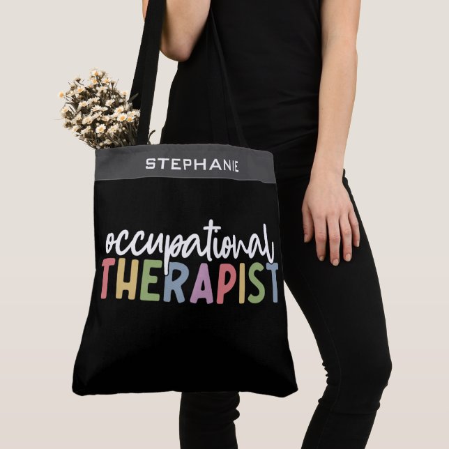 Custom Occupational Therapist OT Gifts Tote Bag (Close Up)