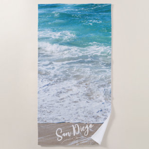 Custom Ocean Waves Beach Towel